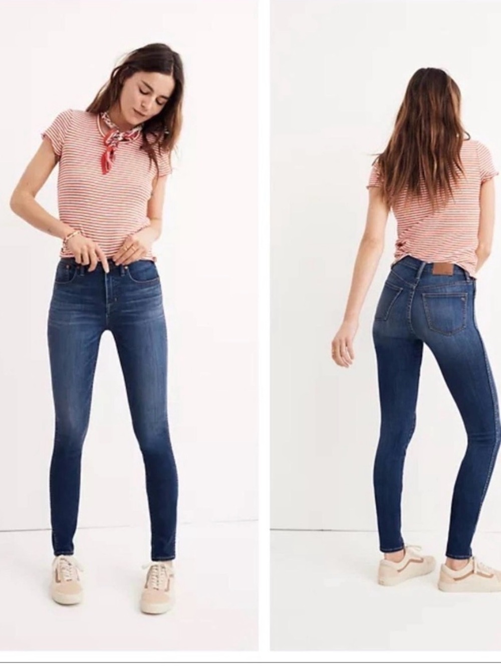 Madewell 10” High Rise Skinny Jeans Danny Wash Dark 26T